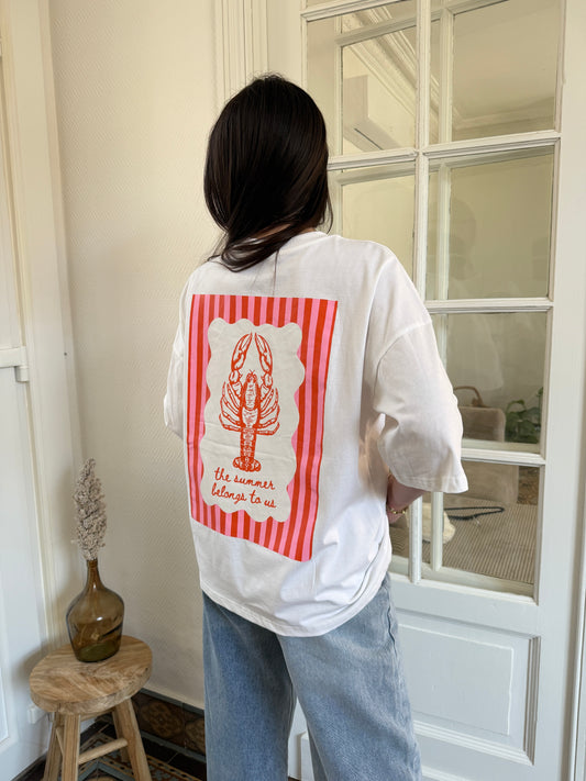 TEE-SHIRT BLANC HOMARD