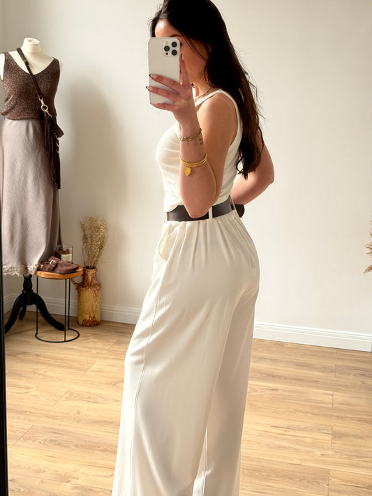 PANTALON TAILLEUR BLANC