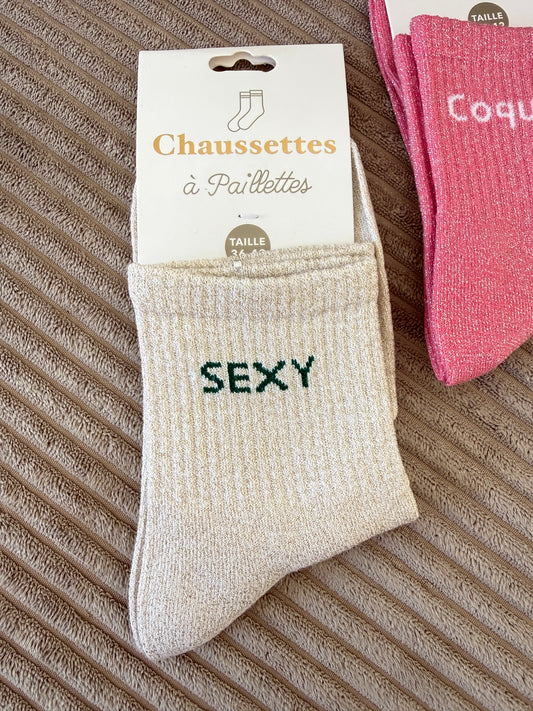 CHAUSSETTES À PAILLETTES