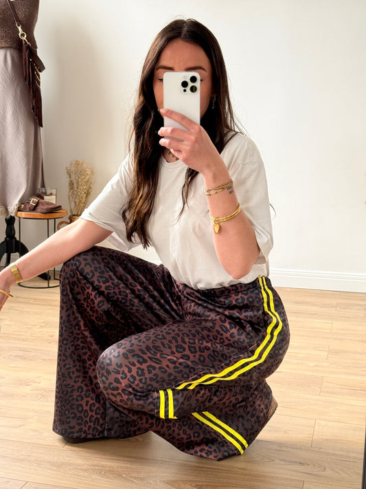 PANTALON LÉOPARD JAUNE