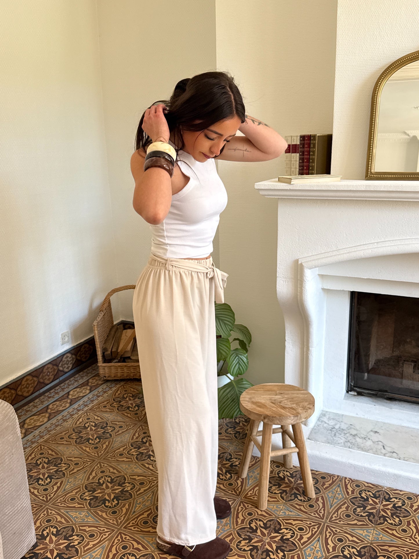 PANTALON FLUIDE BEIGE