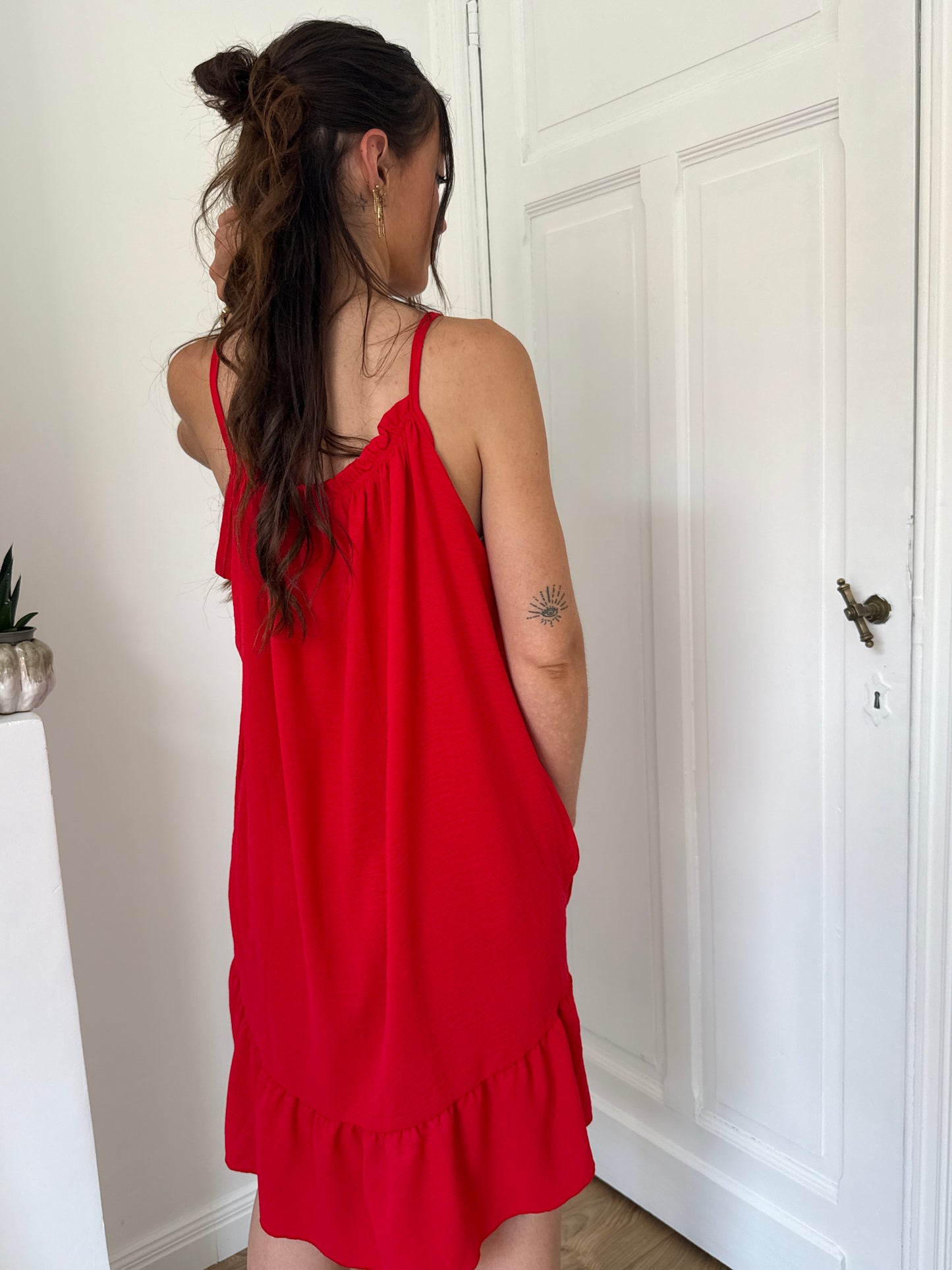 ROBE COURTE FLORENCE ROUGE