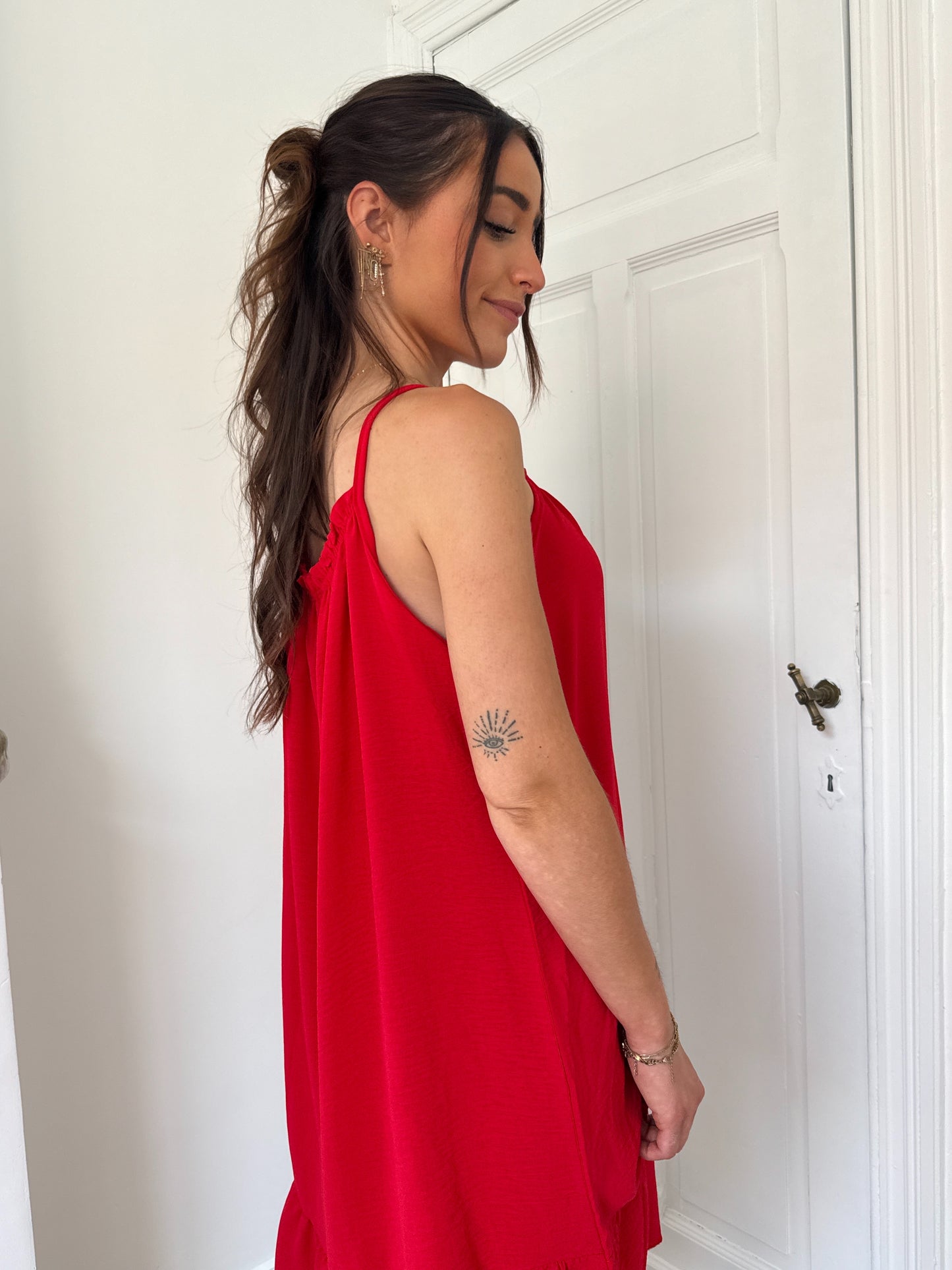 ROBE COURTE FLORENCE ROUGE