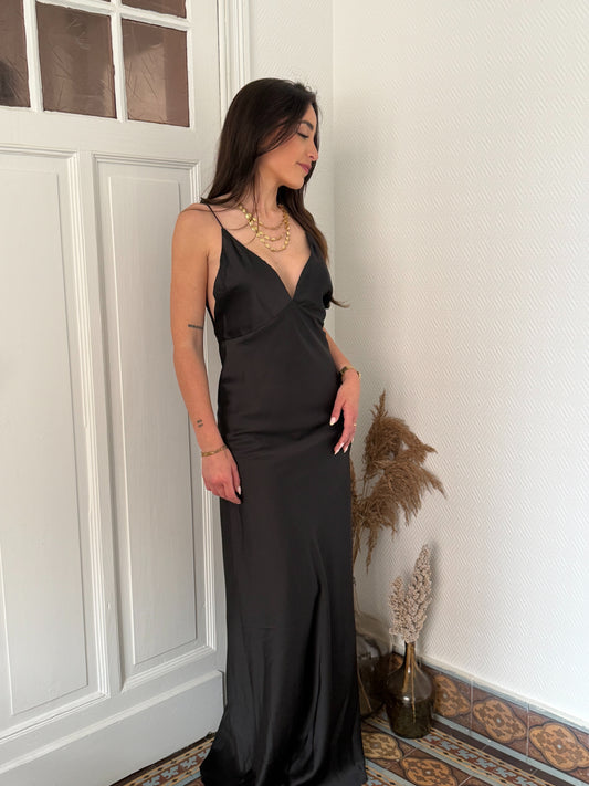 ROBE LONGUE NOIRE DOS NU