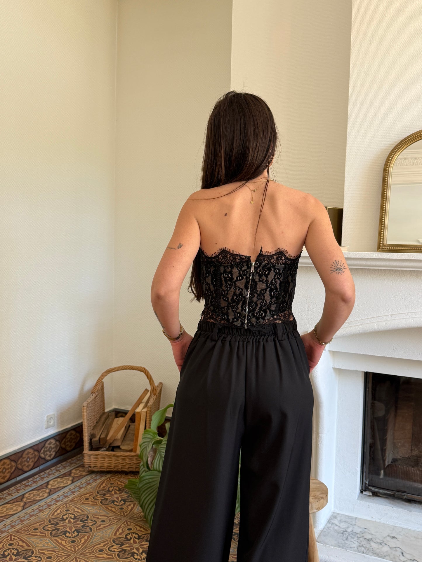 CORSET DENTELLE NOIR