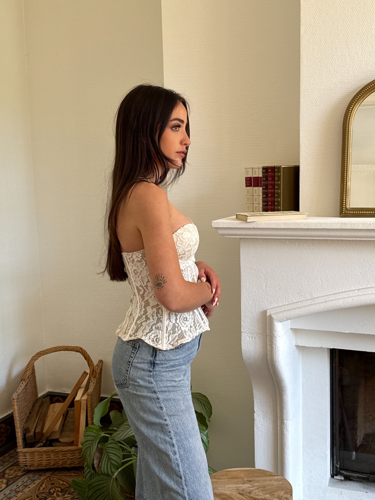 CORSET DENTELLE BEIGE