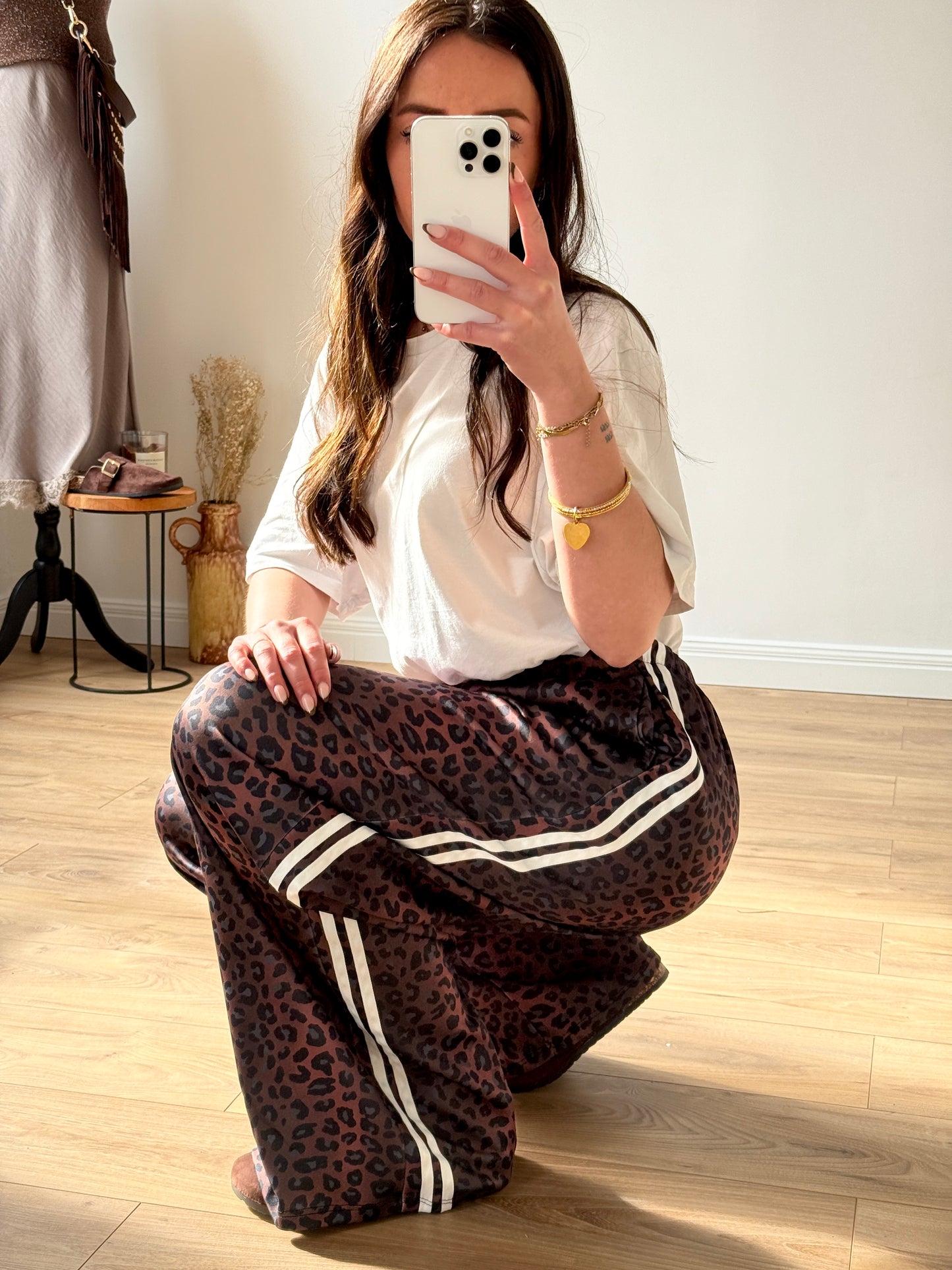 PANTALON LÉOPARD BLANC