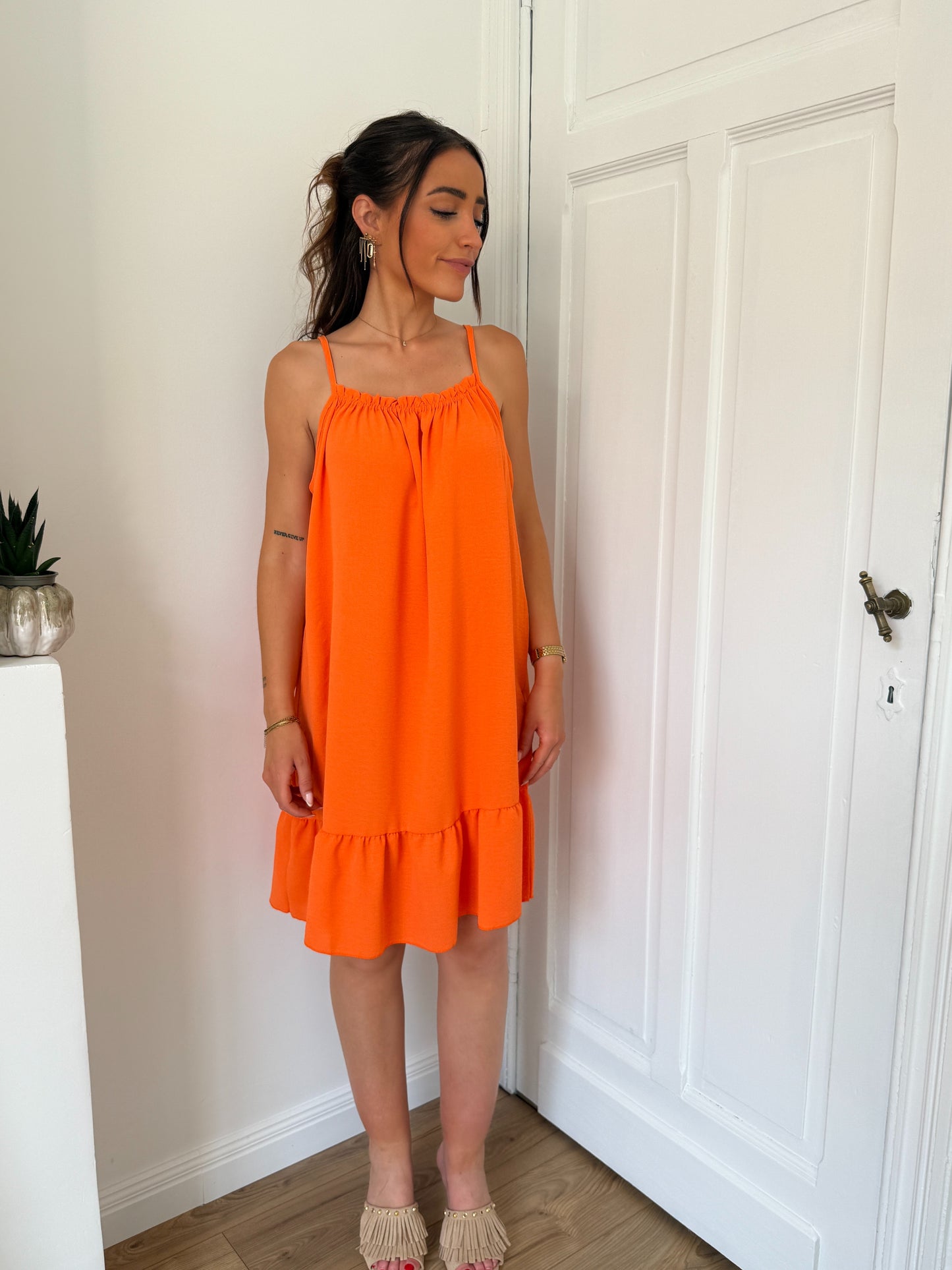 ROBE COURTE FLORENCE ORANGE