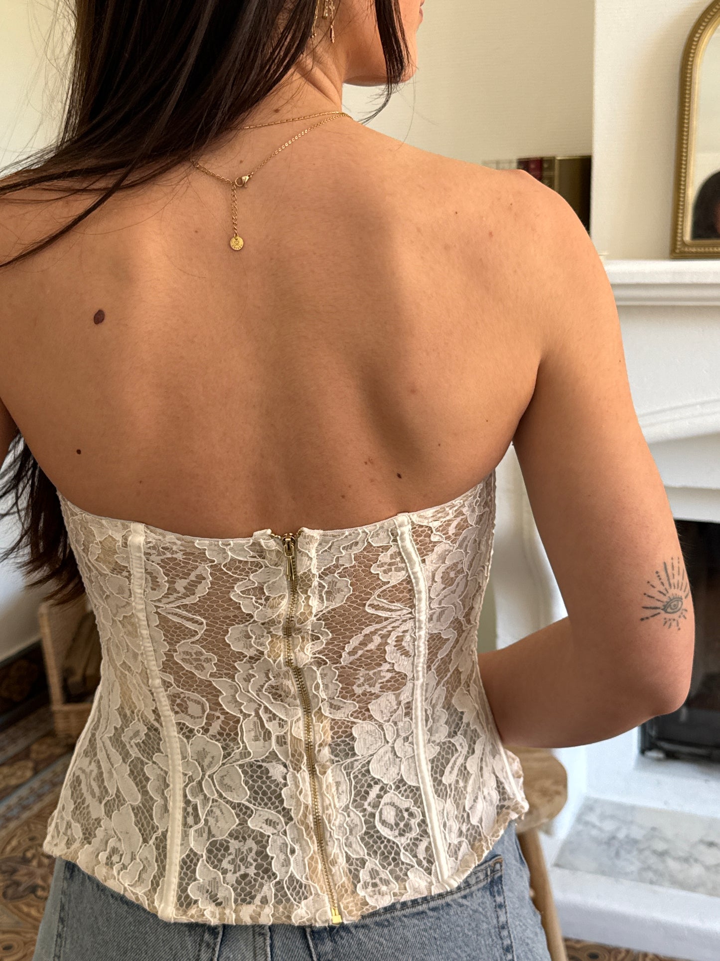 CORSET DENTELLE BEIGE
