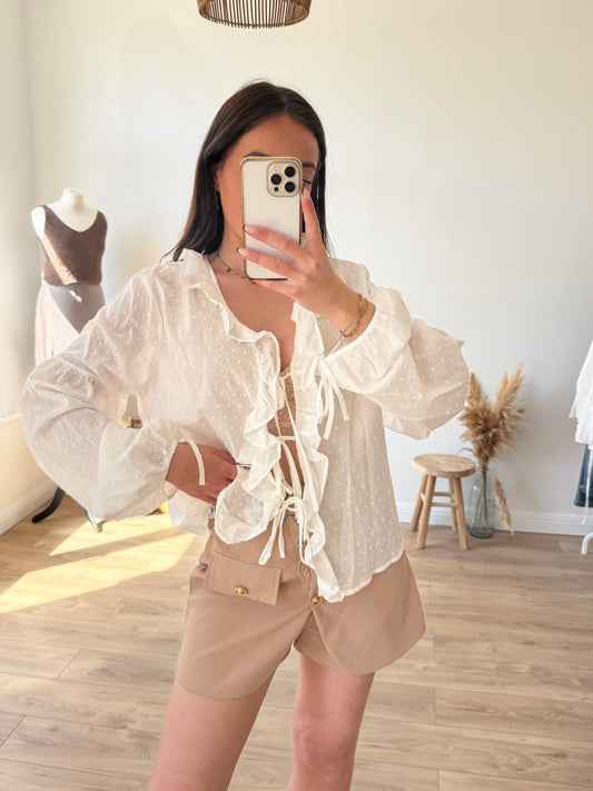 CHEMISE BLANCHE NOEUDS