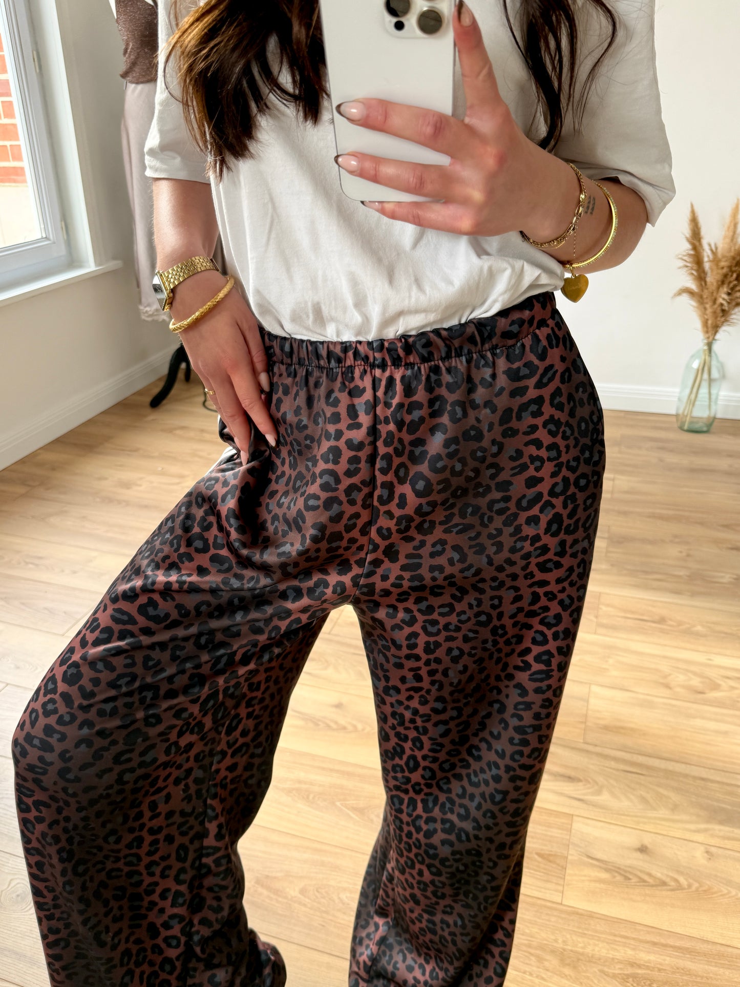 PANTALON LÉOPARD BLANC