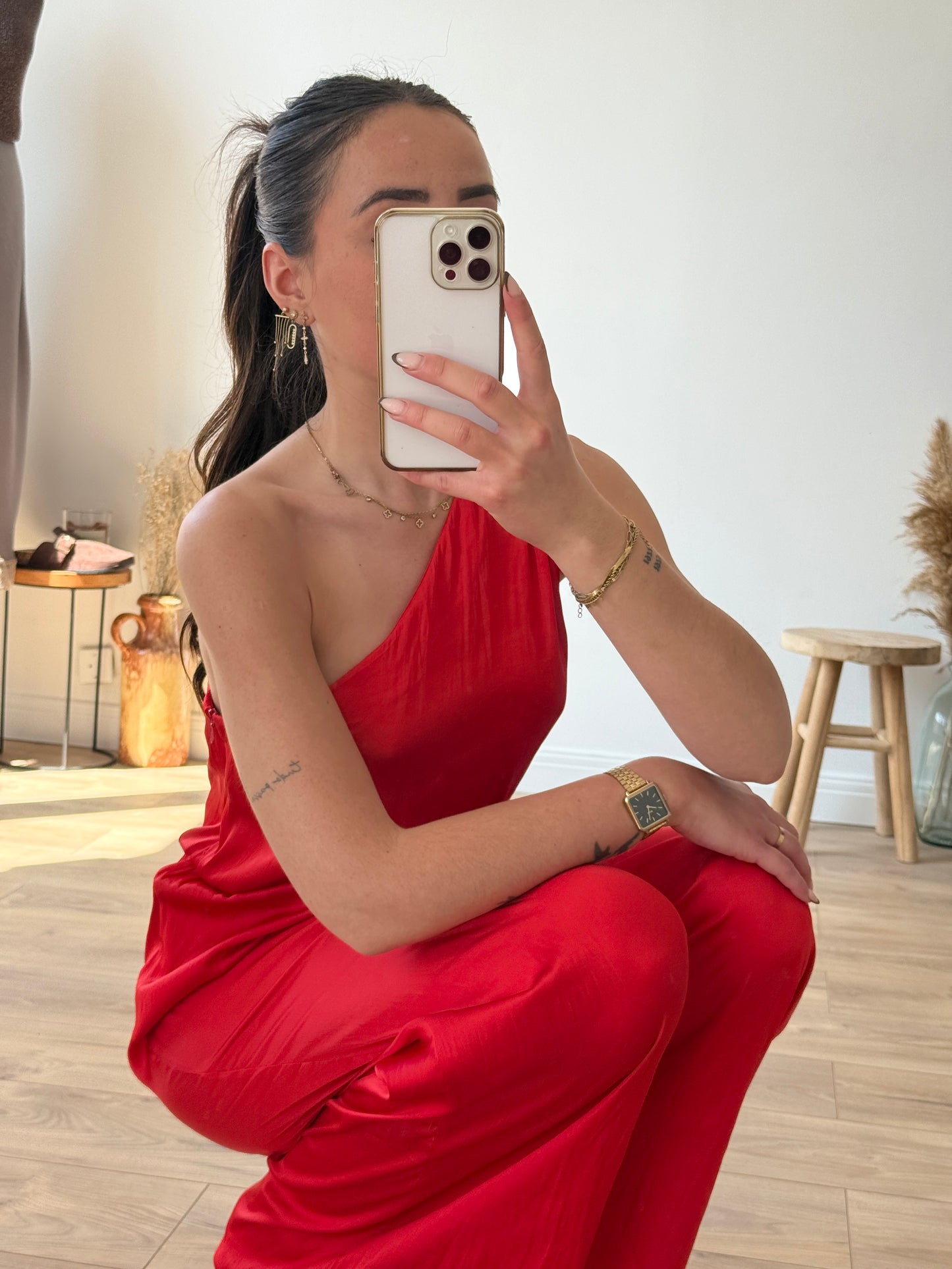COMBINAISON PANTALON ROUGE
