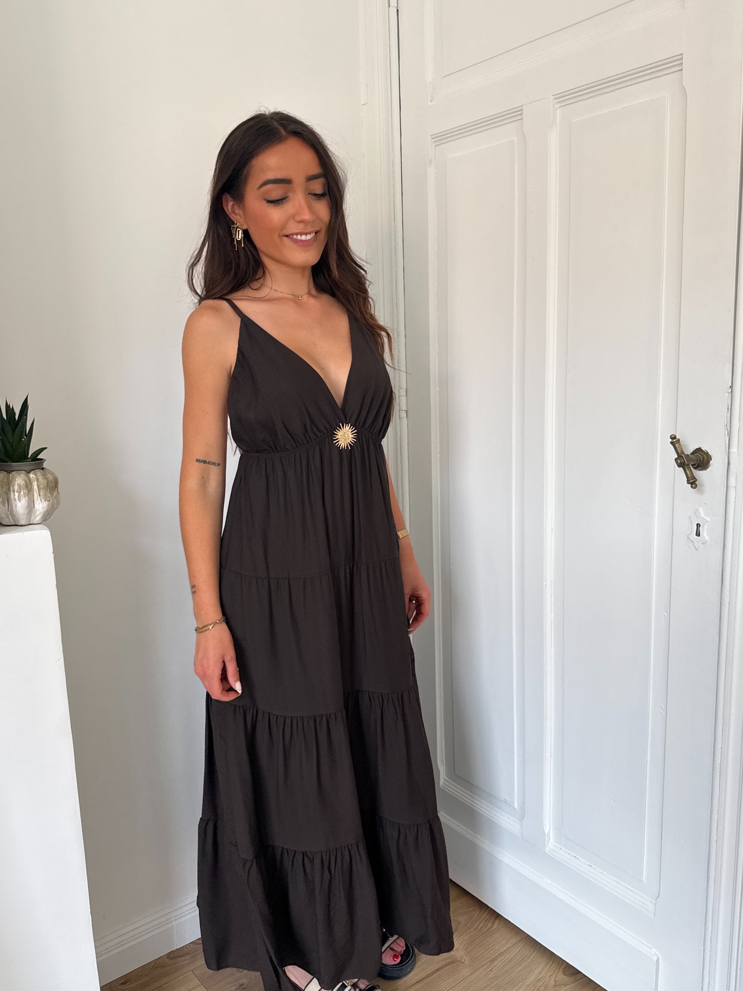 ROBE LONGUE SOLEA MARRON