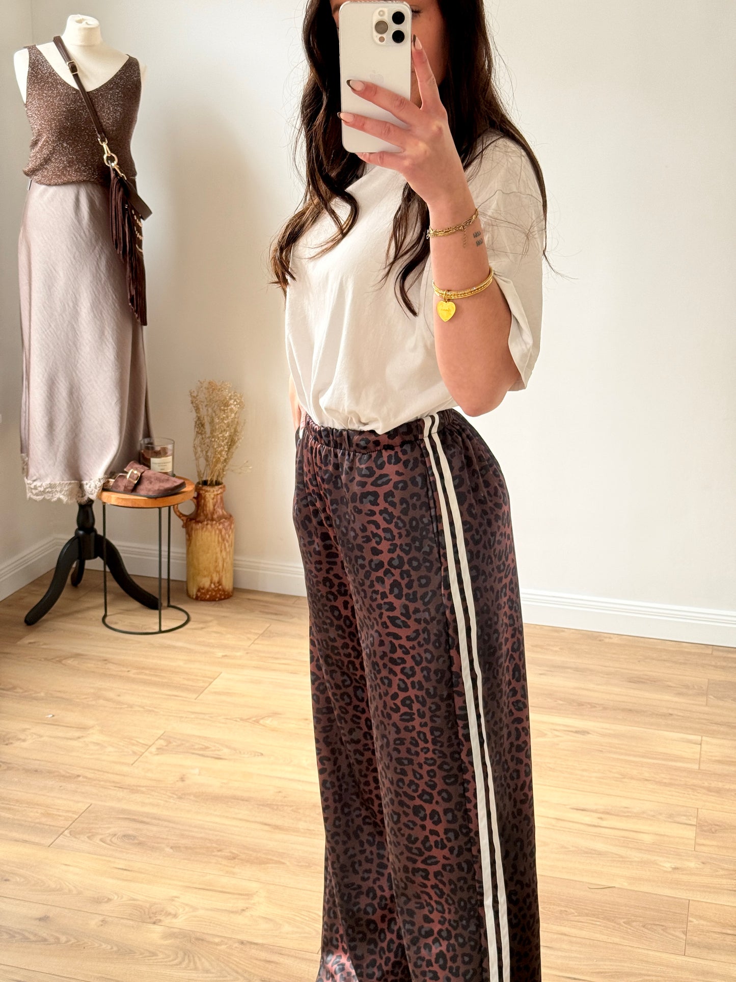 PANTALON LÉOPARD BLANC