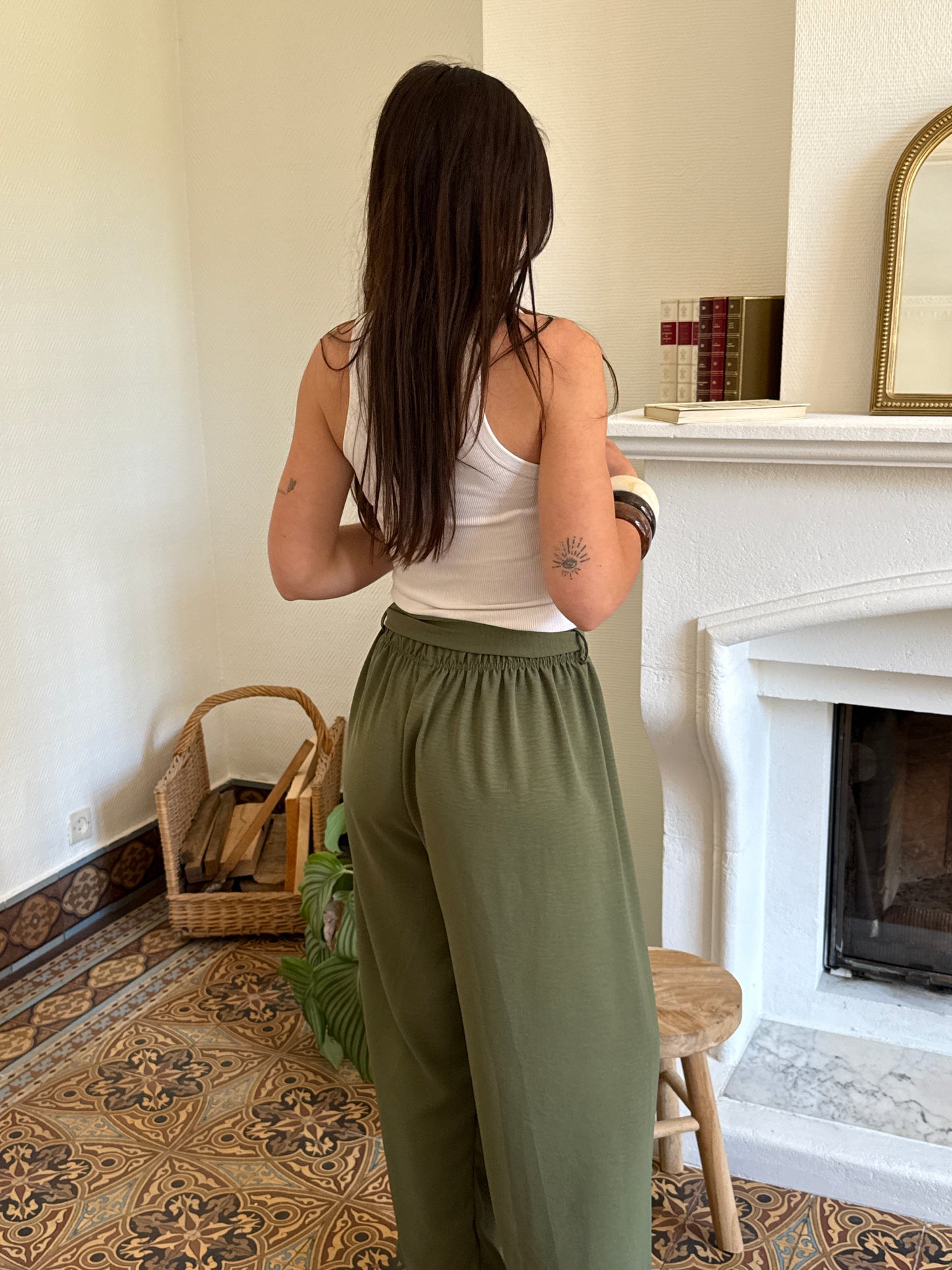 PANTALON FLUIDE KAKI