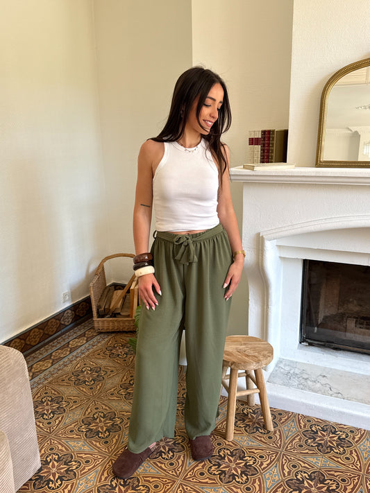 PANTALON FLUIDE KAKI