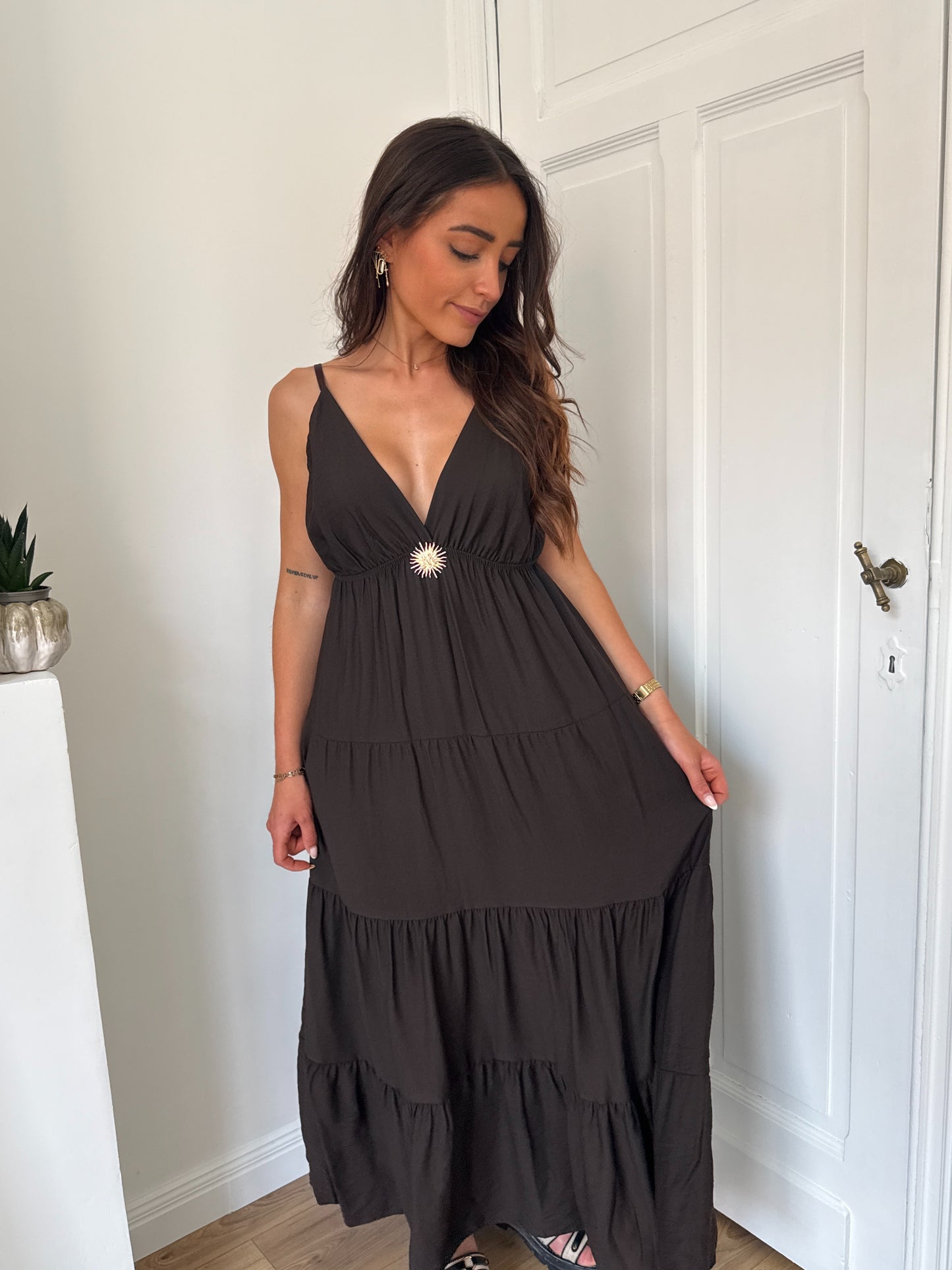 ROBE LONGUE SOLEA MARRON