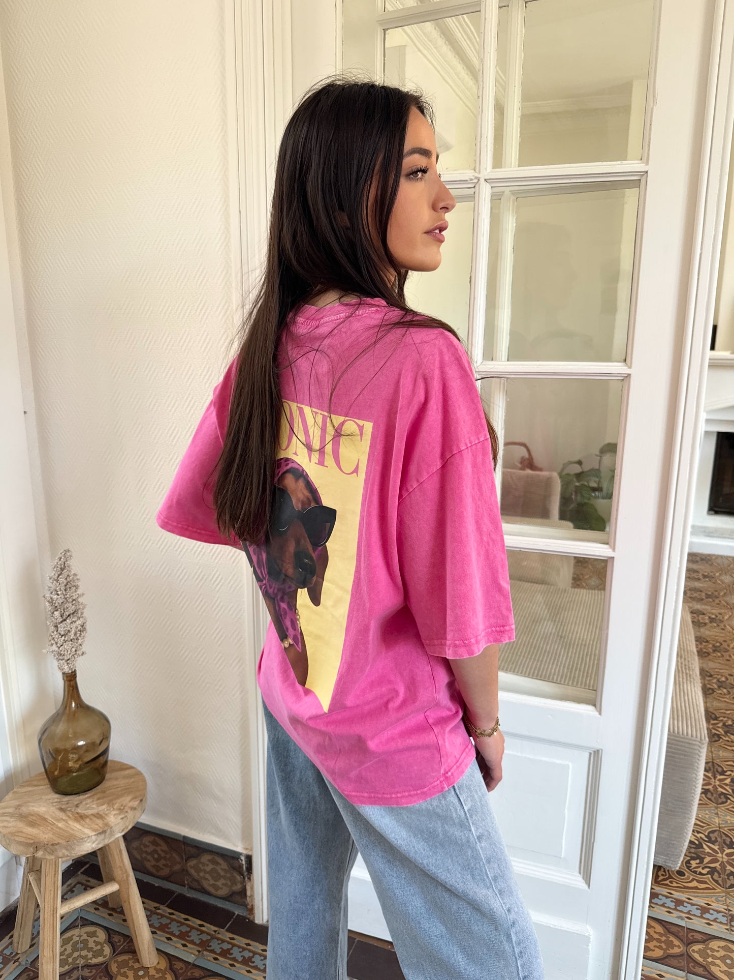 TEE-SHIRT ROSE TECKEL