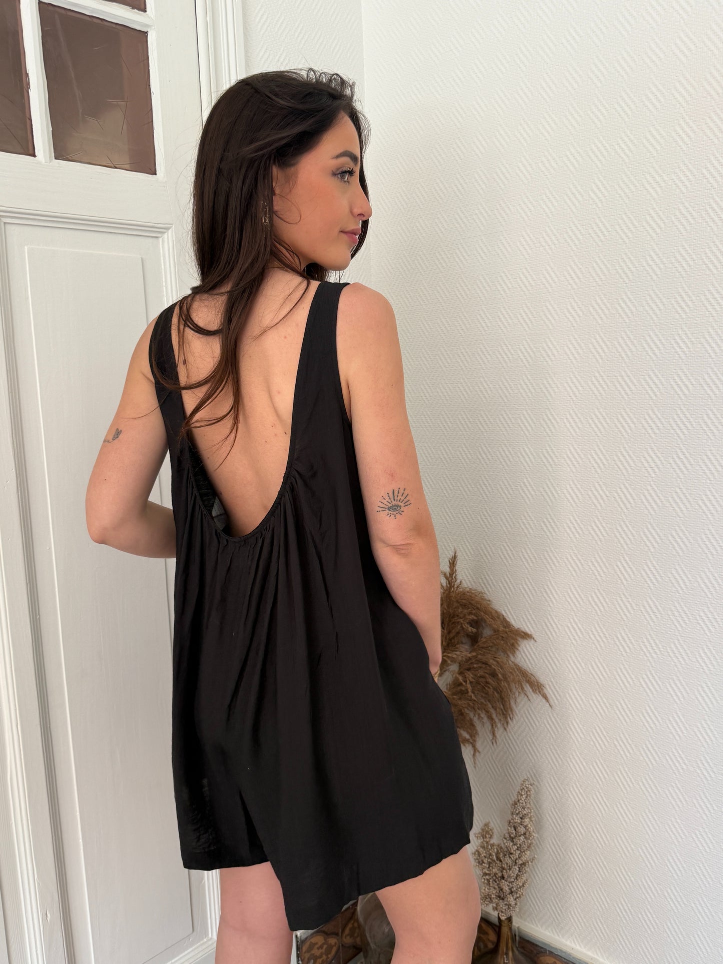 COMBI-SHORT NOIRE DOS NU