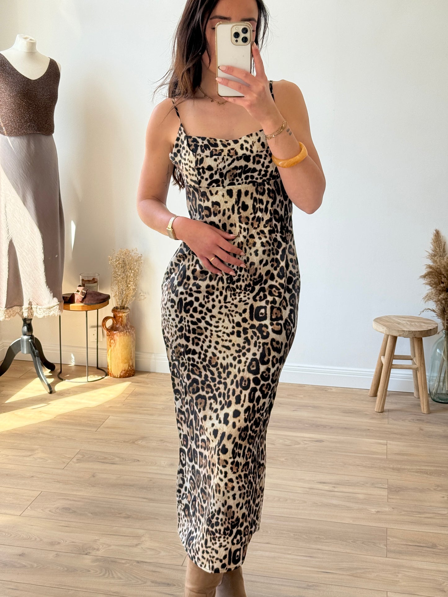 ROBE LÉOPARD DOS NU