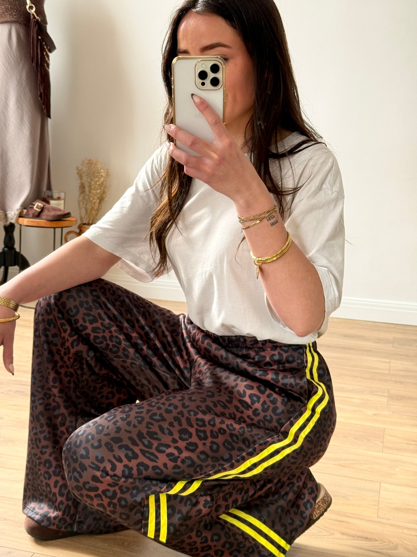PANTALON LÉOPARD JAUNE
