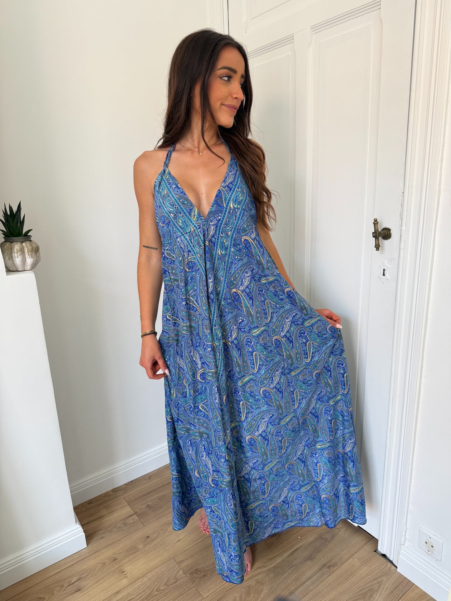 ROBE BOHÈME SARAH BLEUE ROI