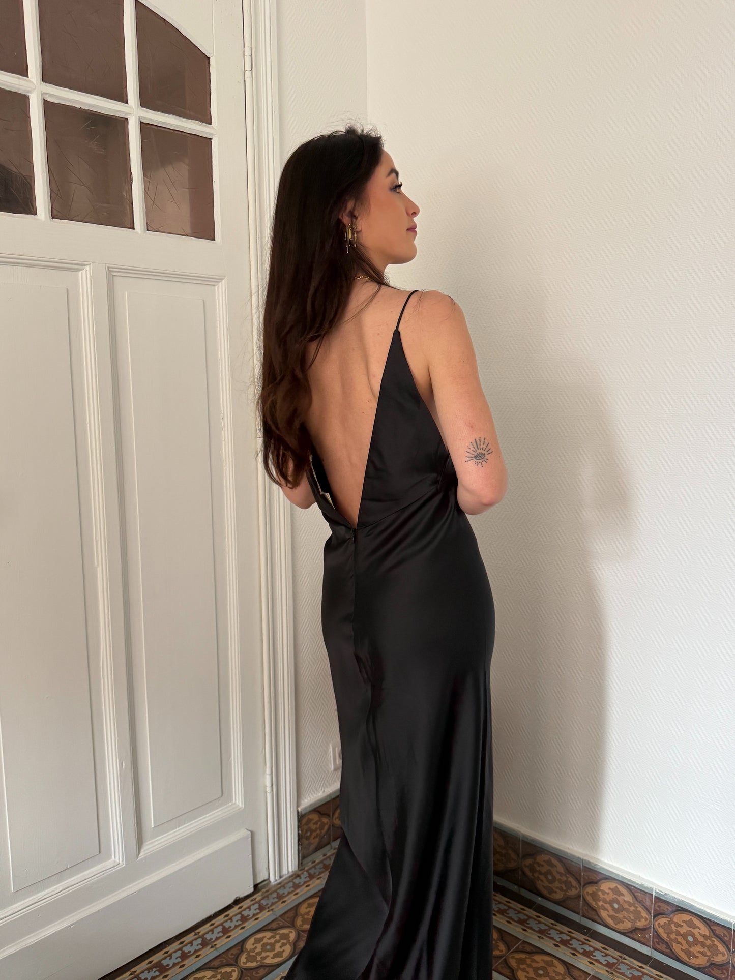 ROBE LONGUE NOIRE DOS NU