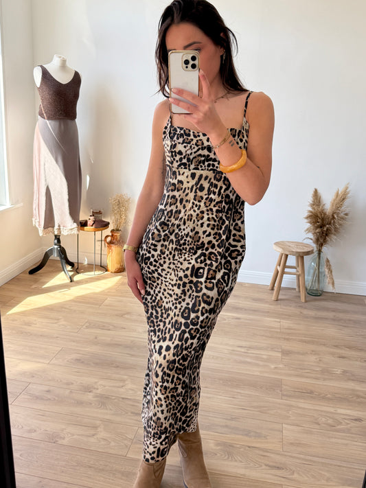 ROBE LÉOPARD DOS NU