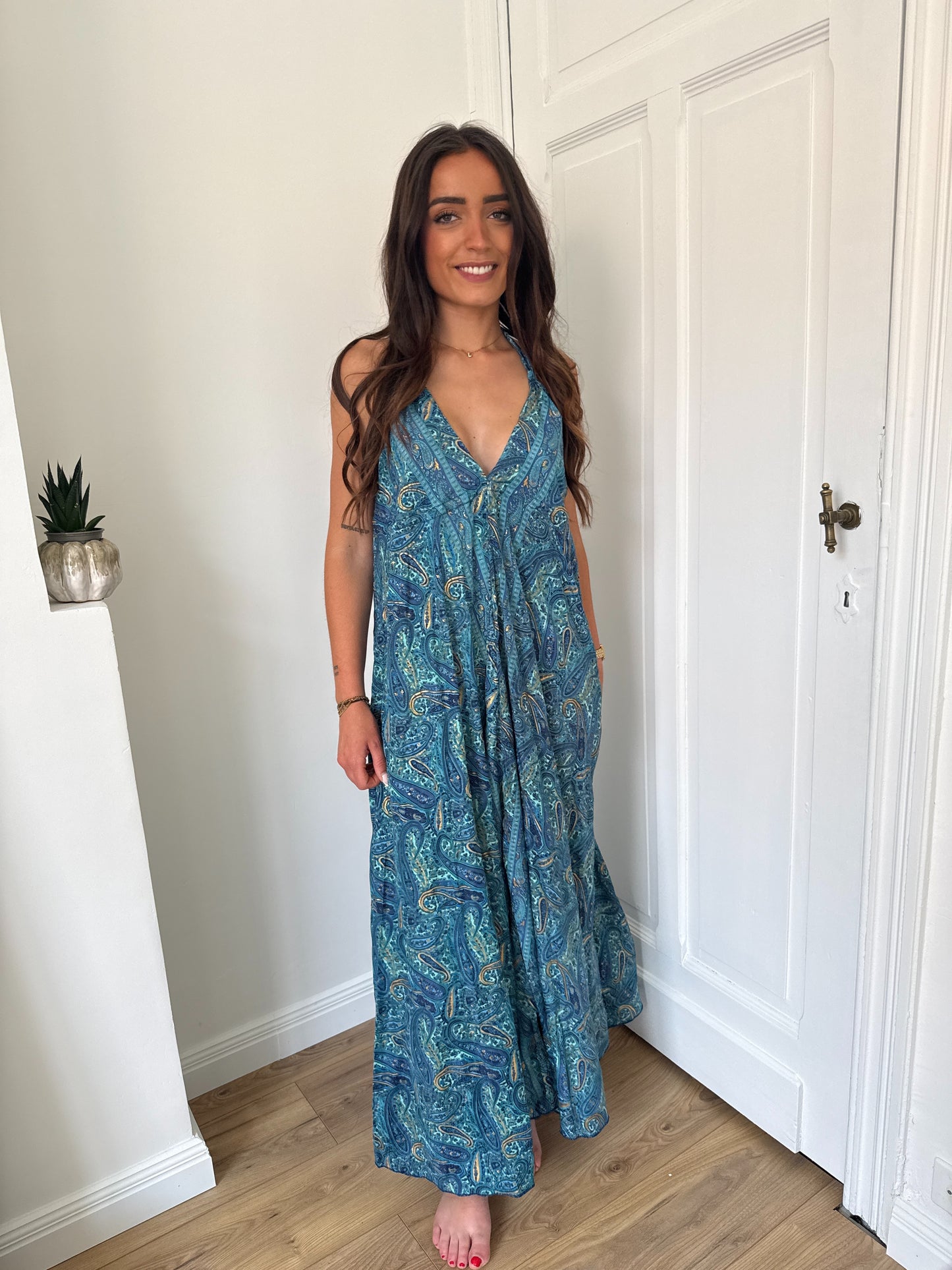 ROBE BOHÈME SARAH BLEUE MARINE