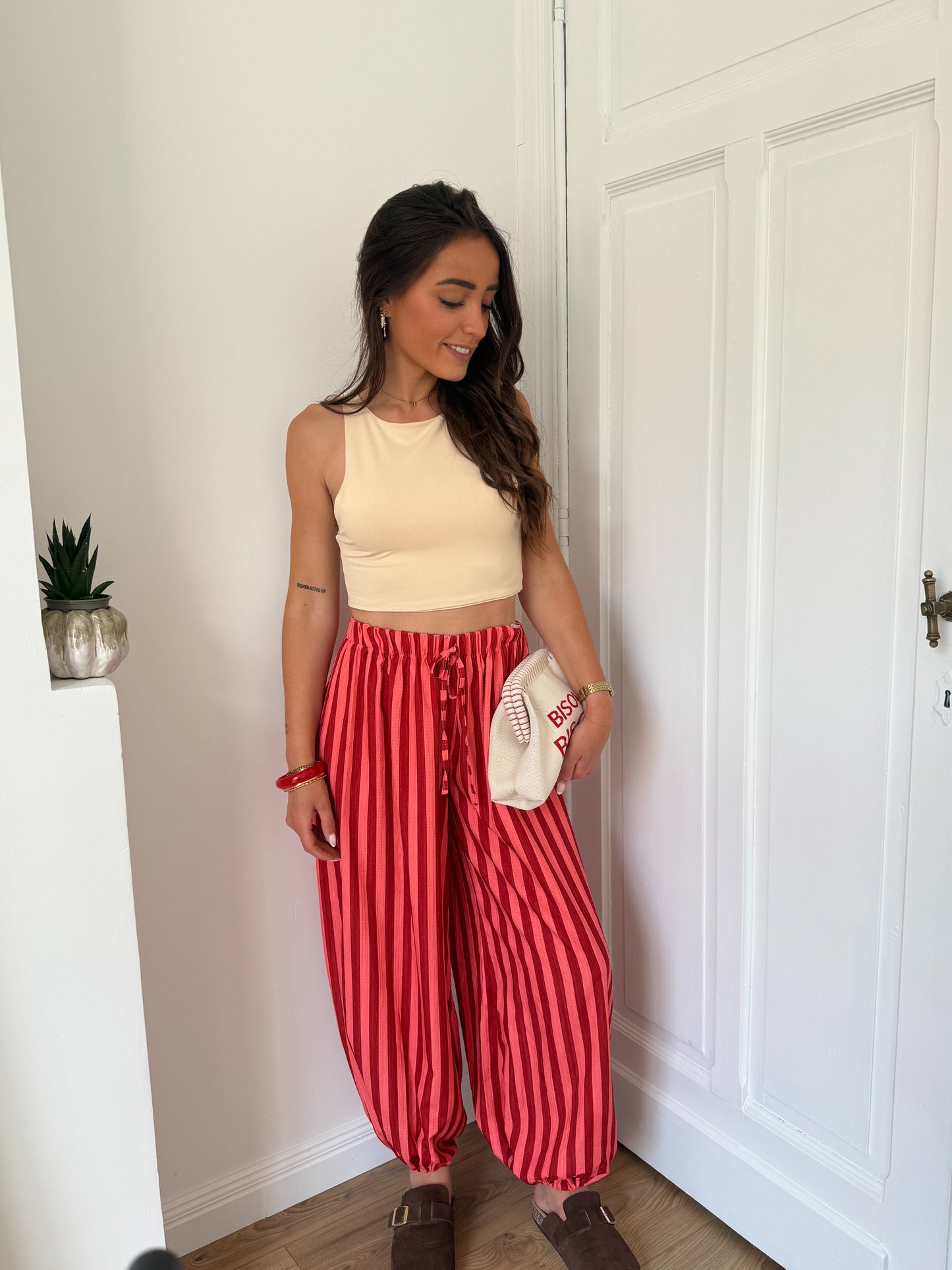 PANTALON ELEANORE ROUGE