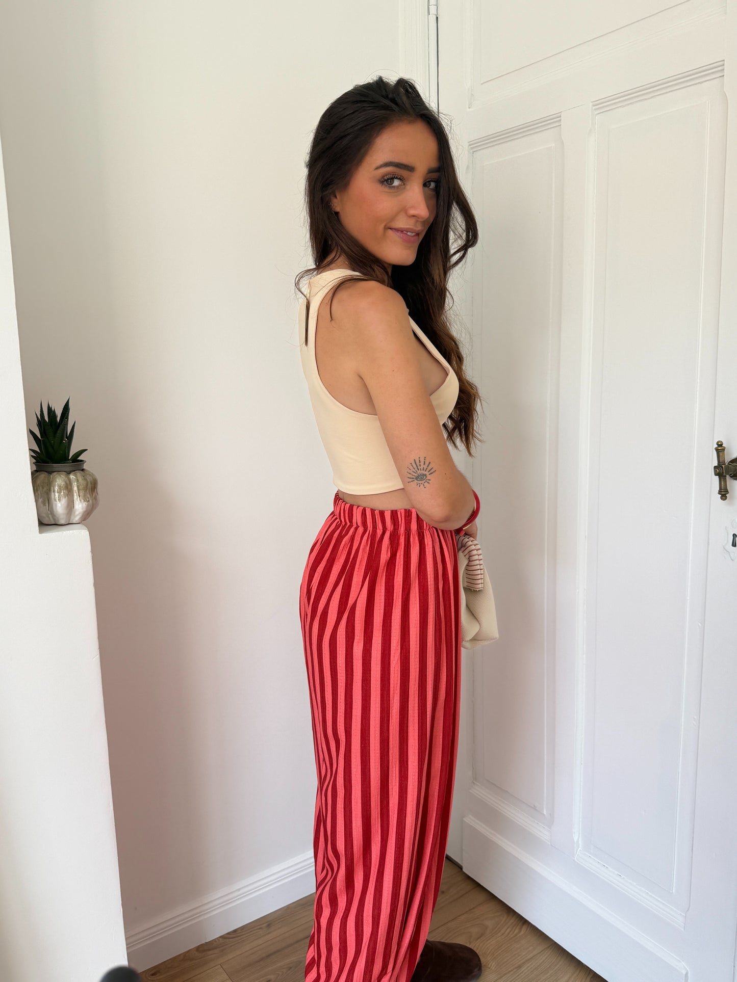 PANTALON ELEANORE ROUGE