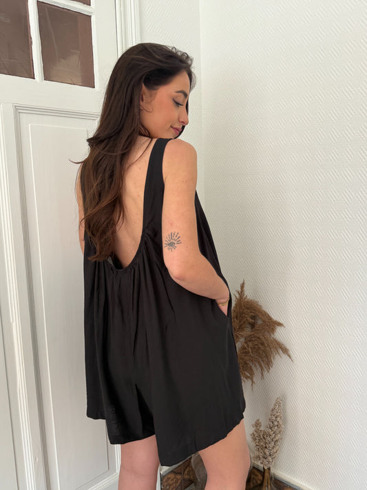 COMBI-SHORT NOIRE DOS NU