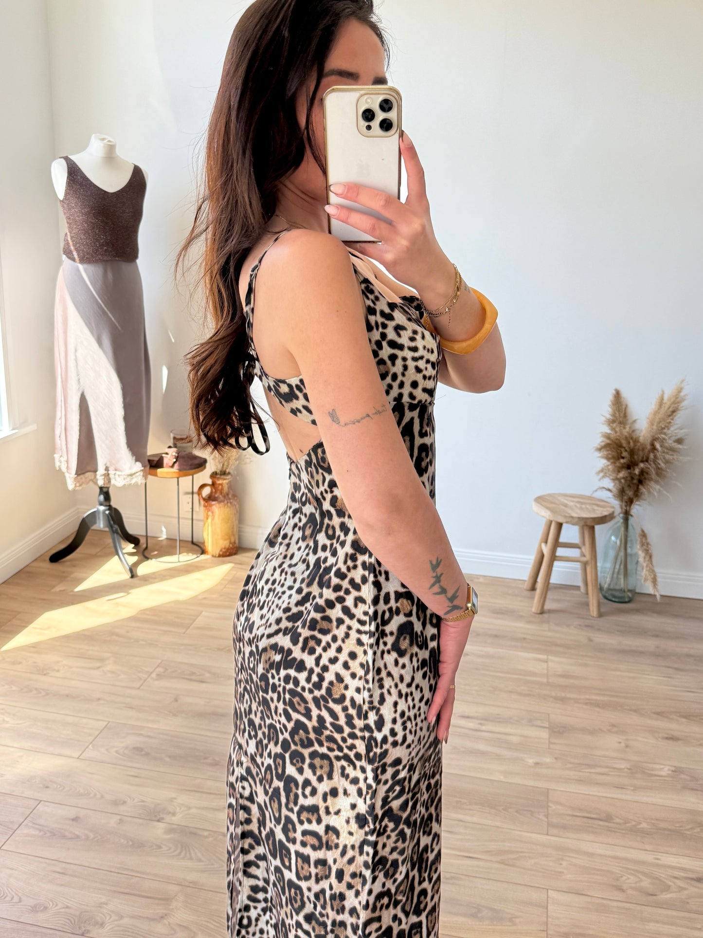 ROBE LÉOPARD DOS NU