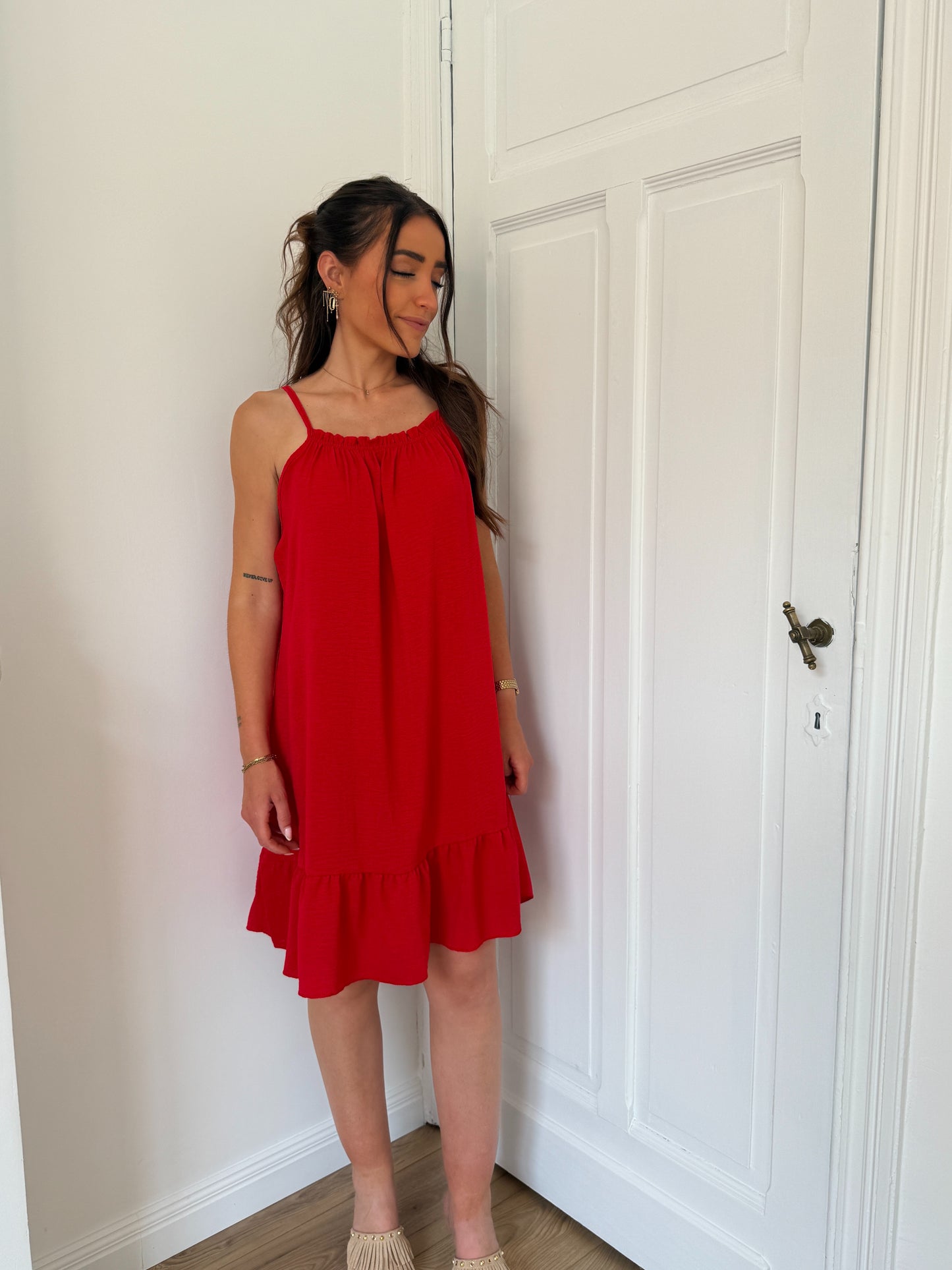 ROBE COURTE FLORENCE ROUGE