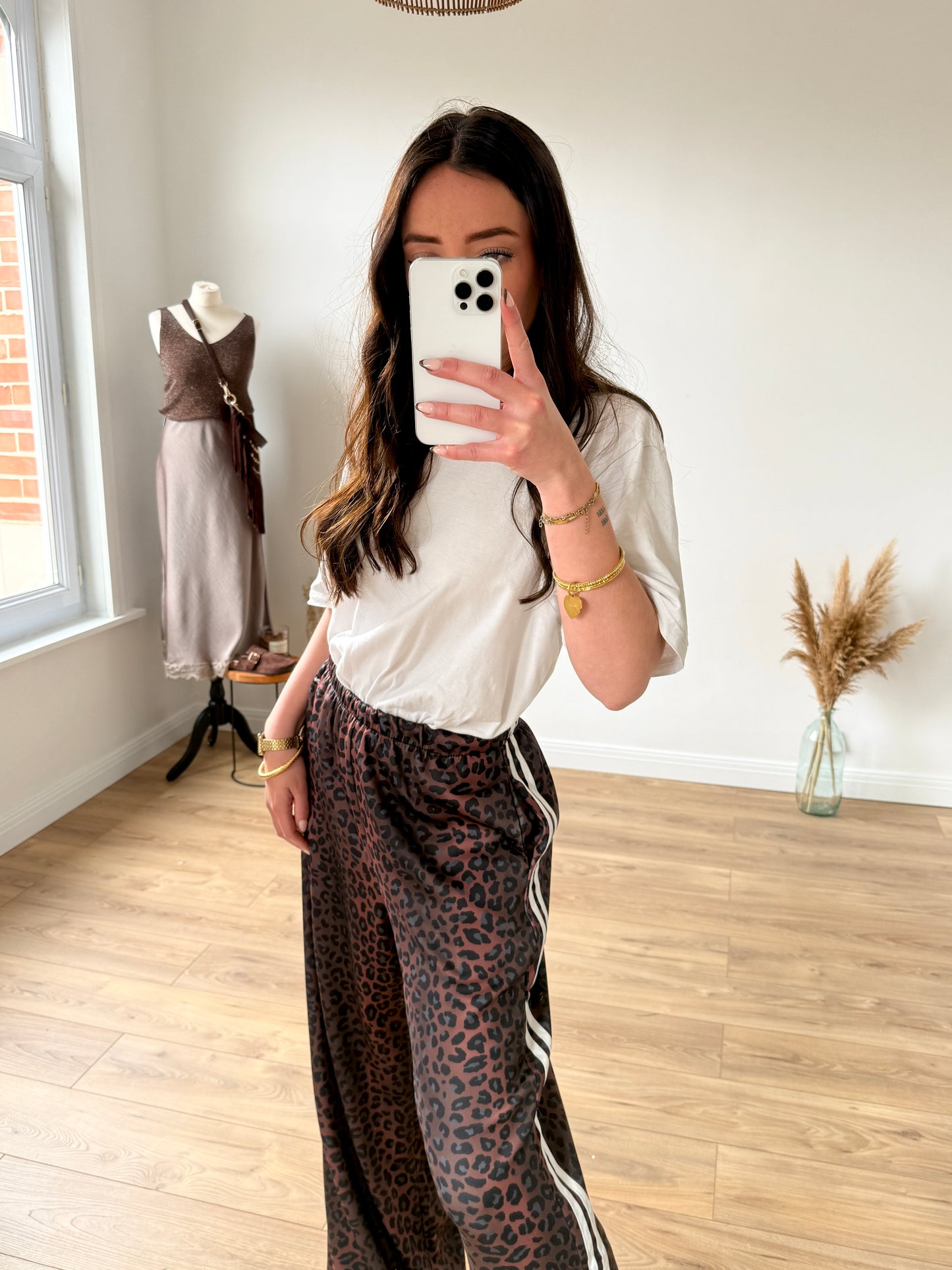 PANTALON LÉOPARD BLANC