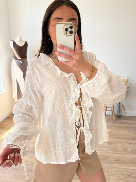CHEMISE BLANCHE NOEUDS