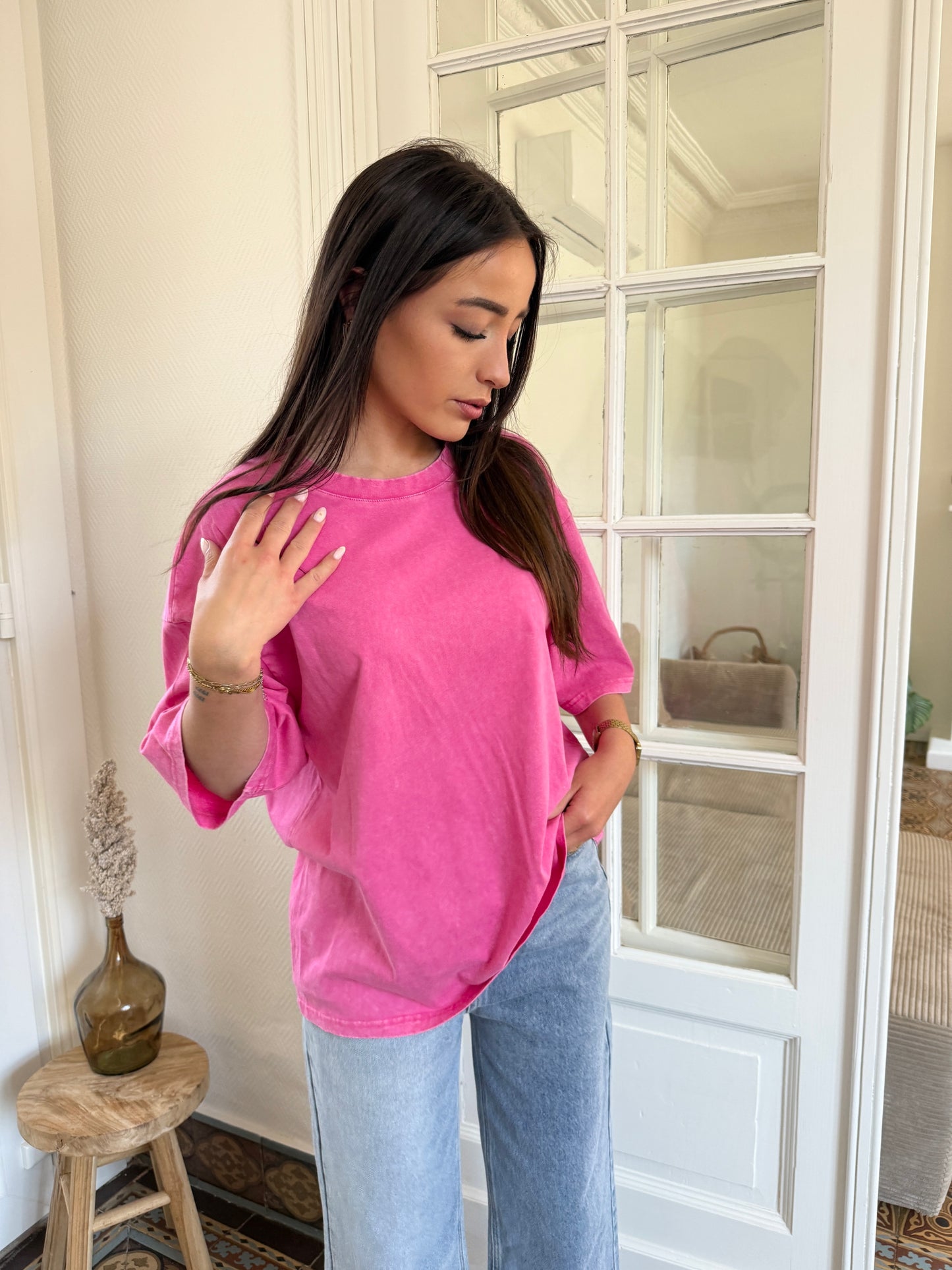 TEE-SHIRT ROSE TECKEL