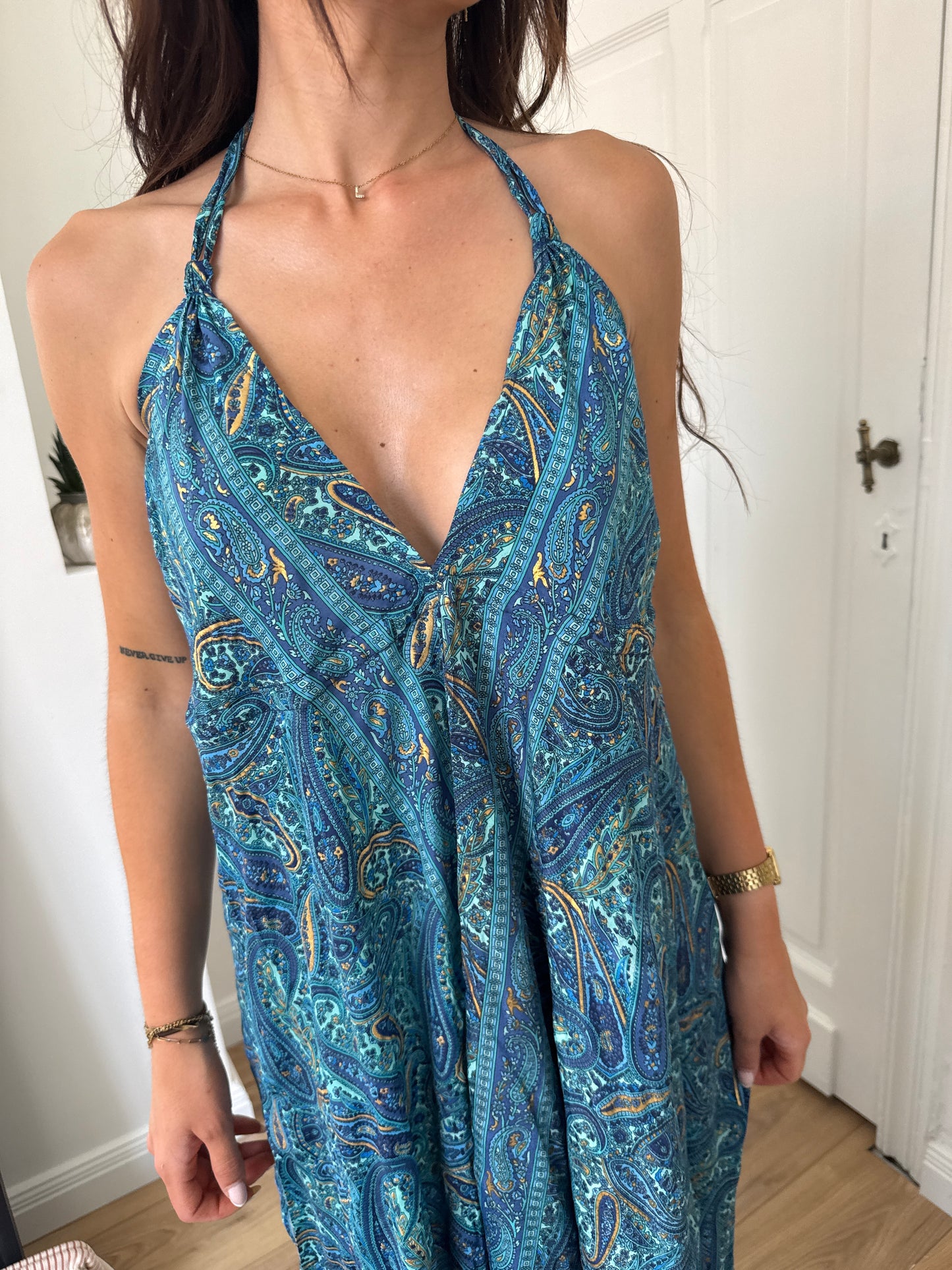 ROBE BOHÈME SARAH BLEUE MARINE