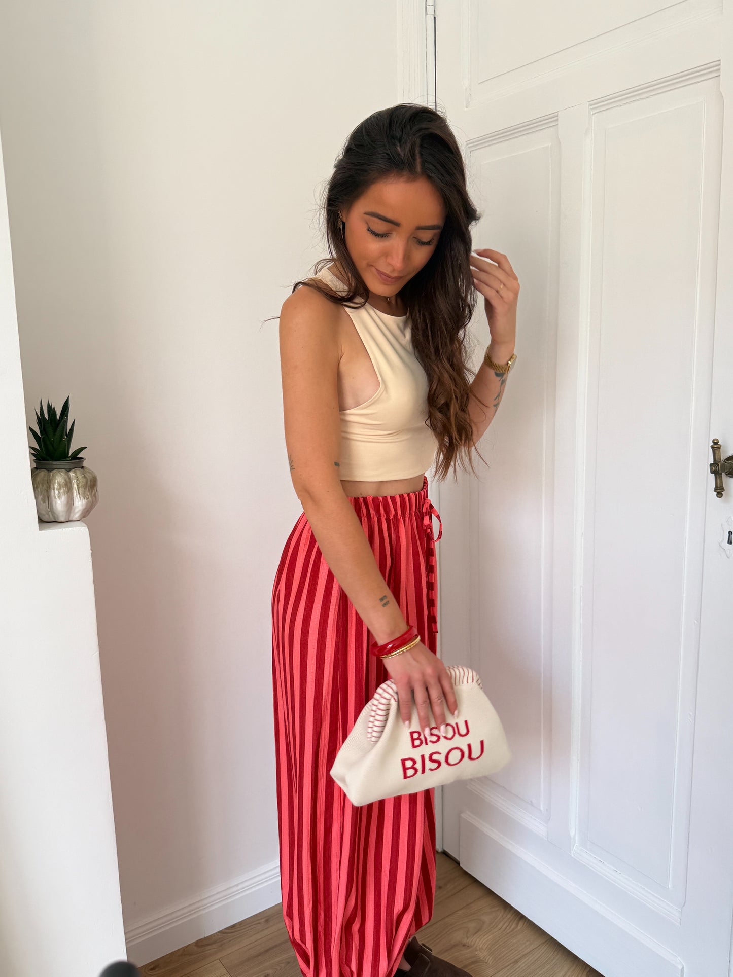 PANTALON ELEANORE ROUGE