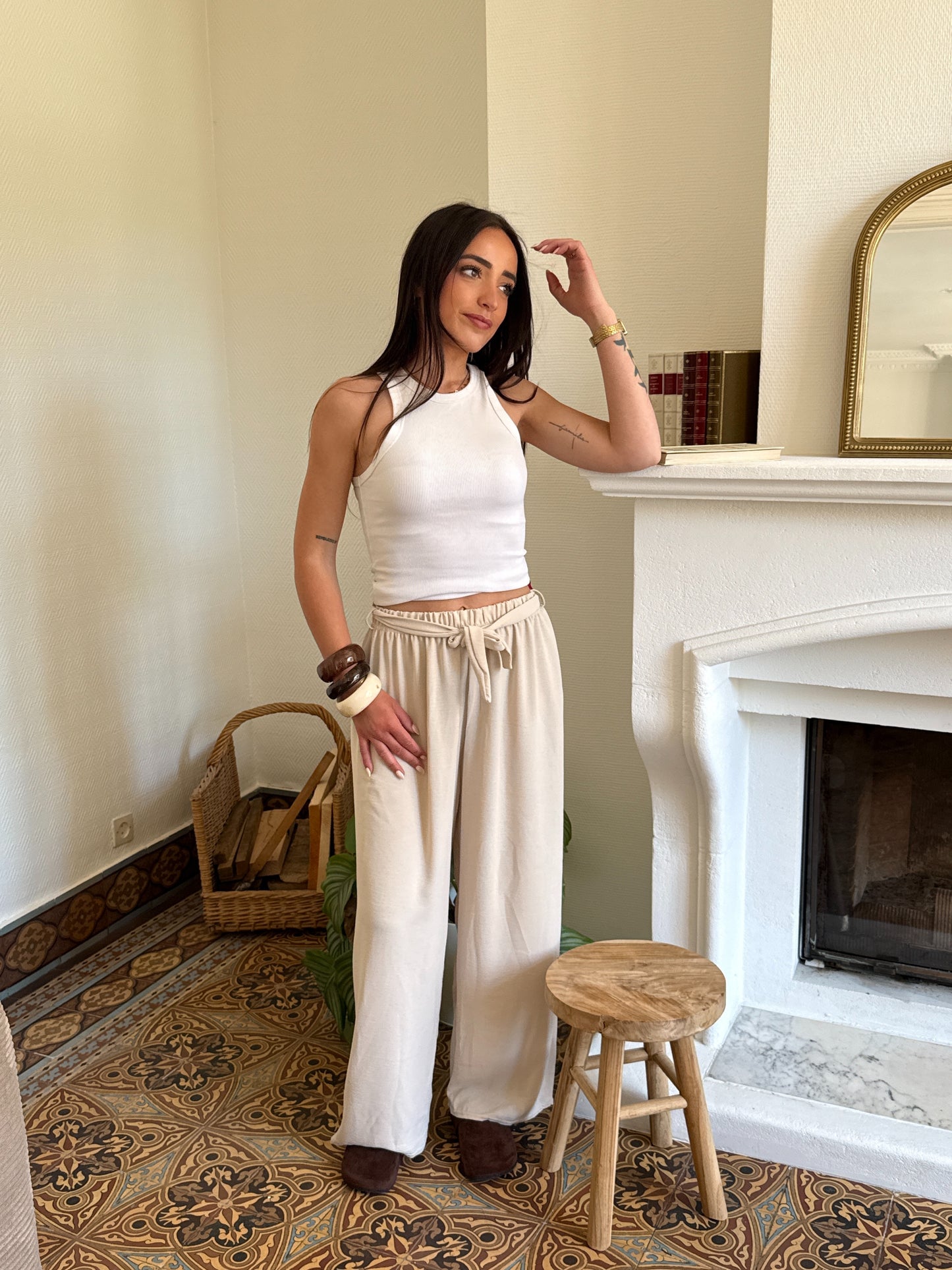 PANTALON FLUIDE BEIGE